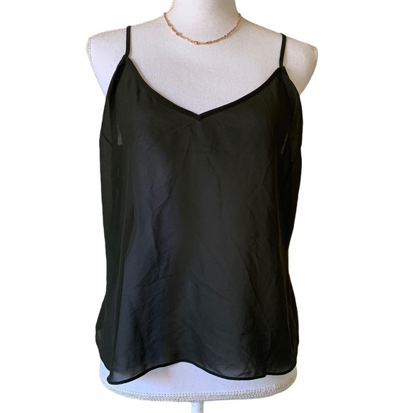 Frame Denim Tops - Frame Olive Green Cami Size L